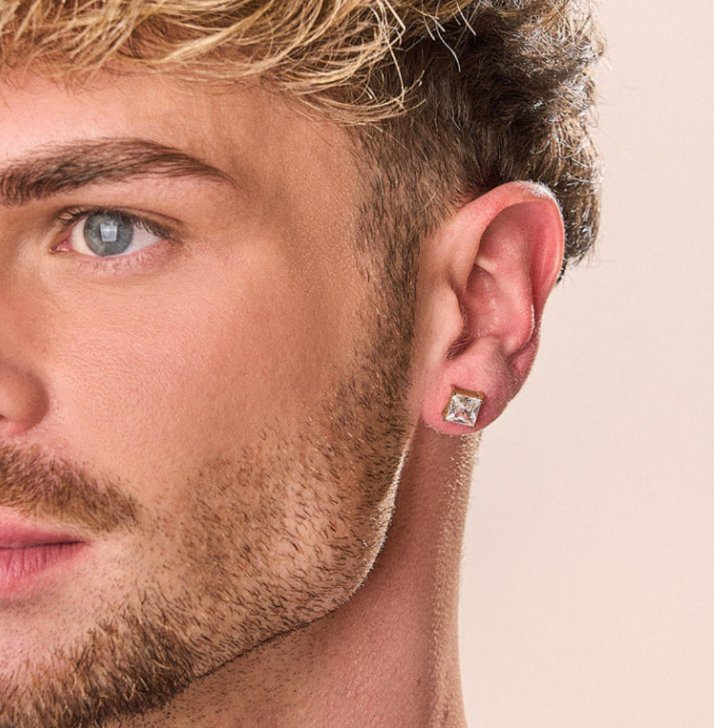 Pendientes Hombre Atlante Quartz Oro