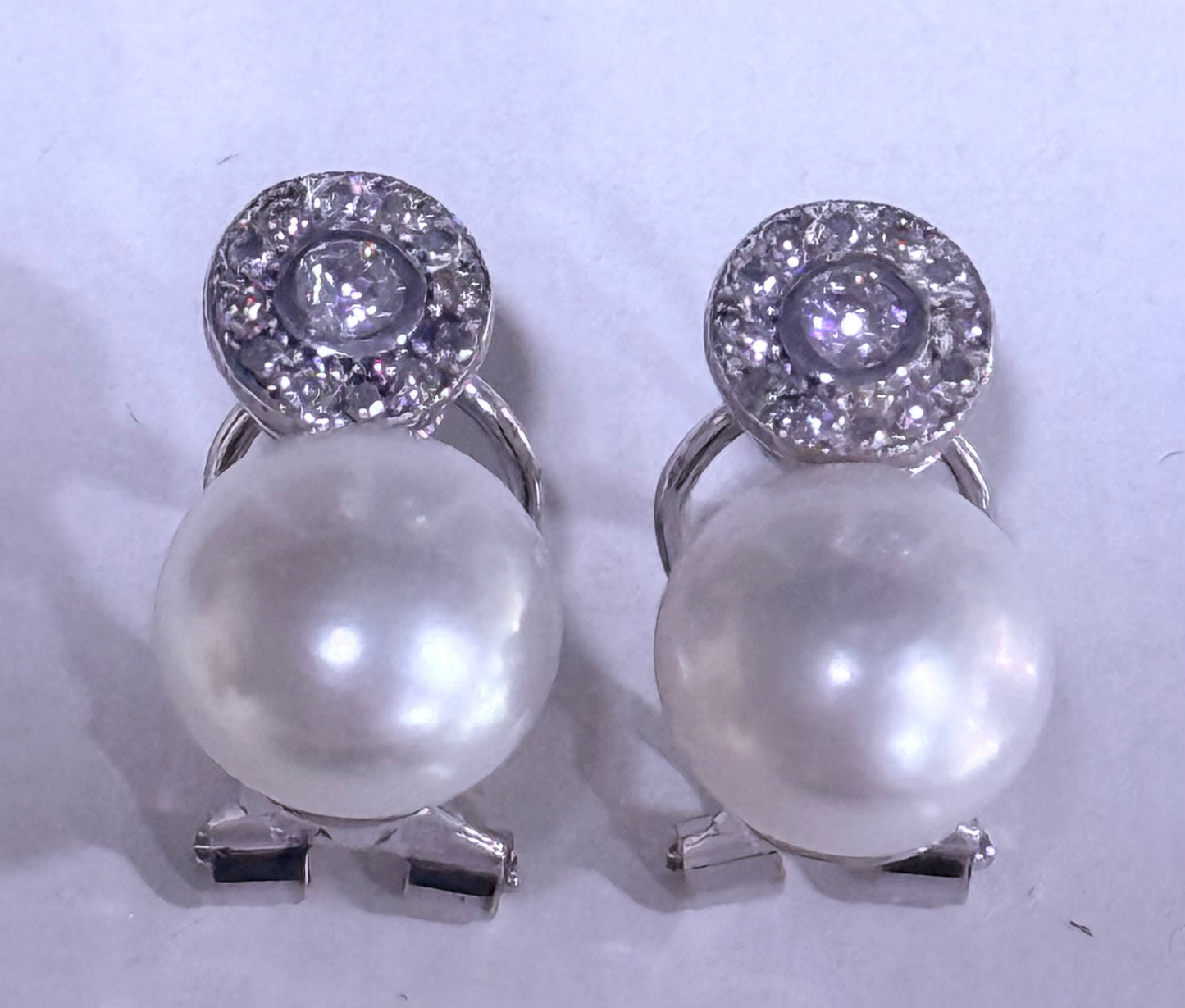 Pendientes plata y perla