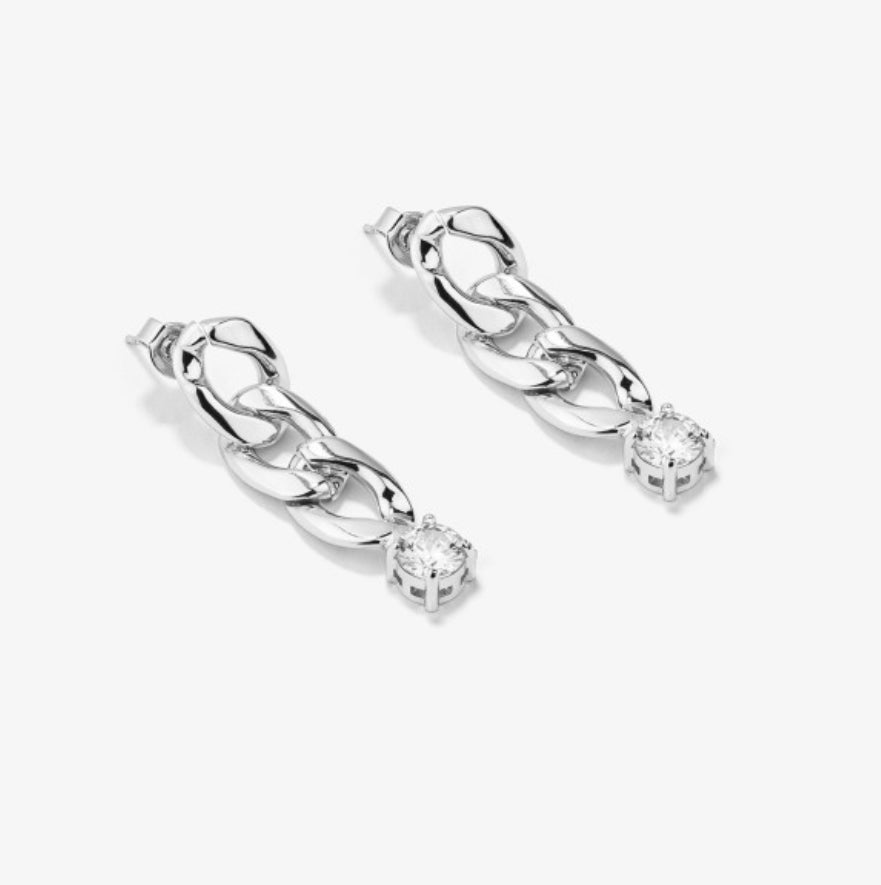 Pendientes Mujer Gaga Chain Plata