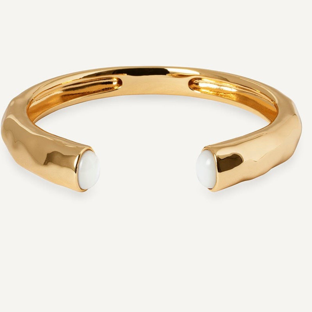 BRAZALETE RÍGIDO REFLEXE CON MADREPERLA BLANCA