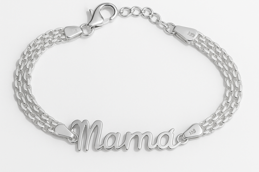 Pulsera plata MAMÁ