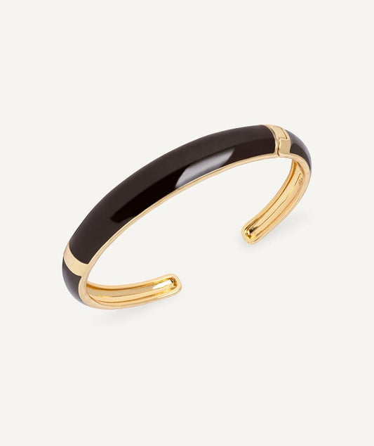 BRAZALETE ESCULTÓRICO INTERVALO CON ESMALTES MARRÓN VIDAL & VIDAL