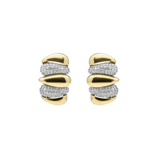 PENDIENTES DE CIRCONITA BRILLANTE ACABADO EN ORO AMARILLO 18K - CATMI