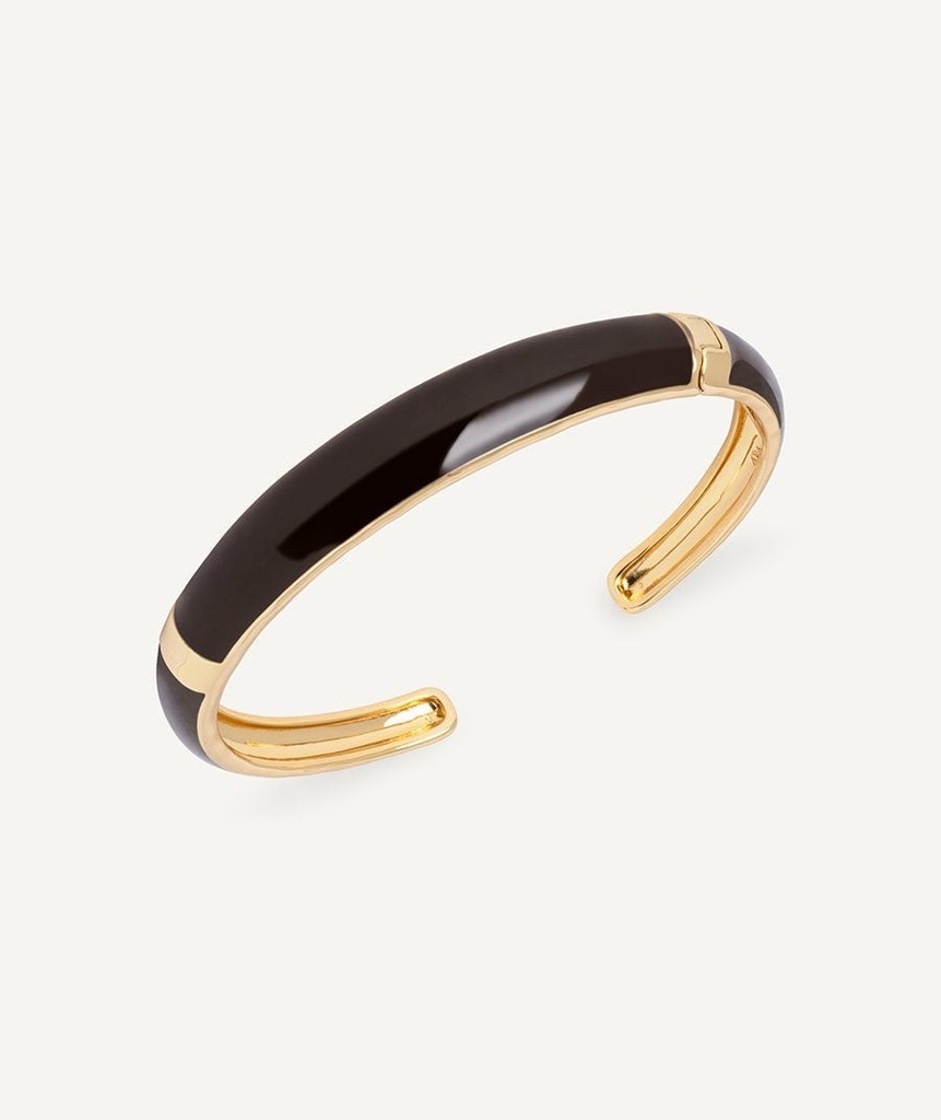 [X98191] BRAZALETE ESCULTÓRICO INTERVALO CON ESMALTES MARRÓN VIDAL & VIDAL