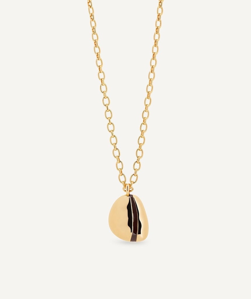 [X4819975] COLGANTE OVAL IRREGULAR MAXI HORIZONTE CON ESMALTES MARRÓN VIDAL & VIDAL