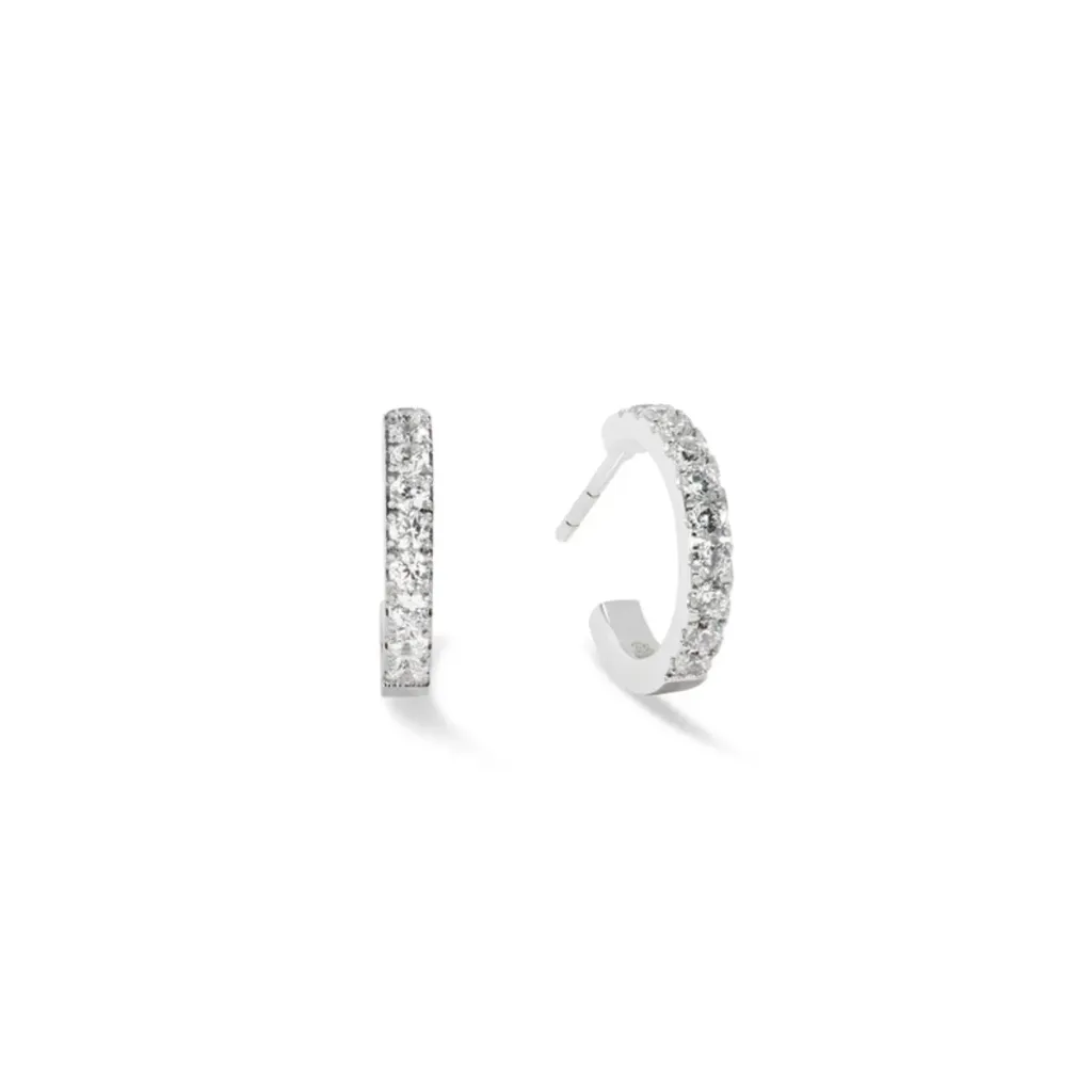 [0146-23-1817] Zirconia Stainless steel Hoop earri