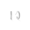 Zirconia Stainless steel Hoop earri