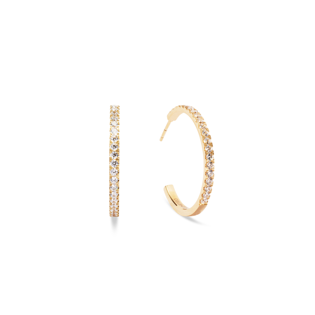 [0147-23-1816] Zirconia Stainless steel gold Hoop COEUR DE LION