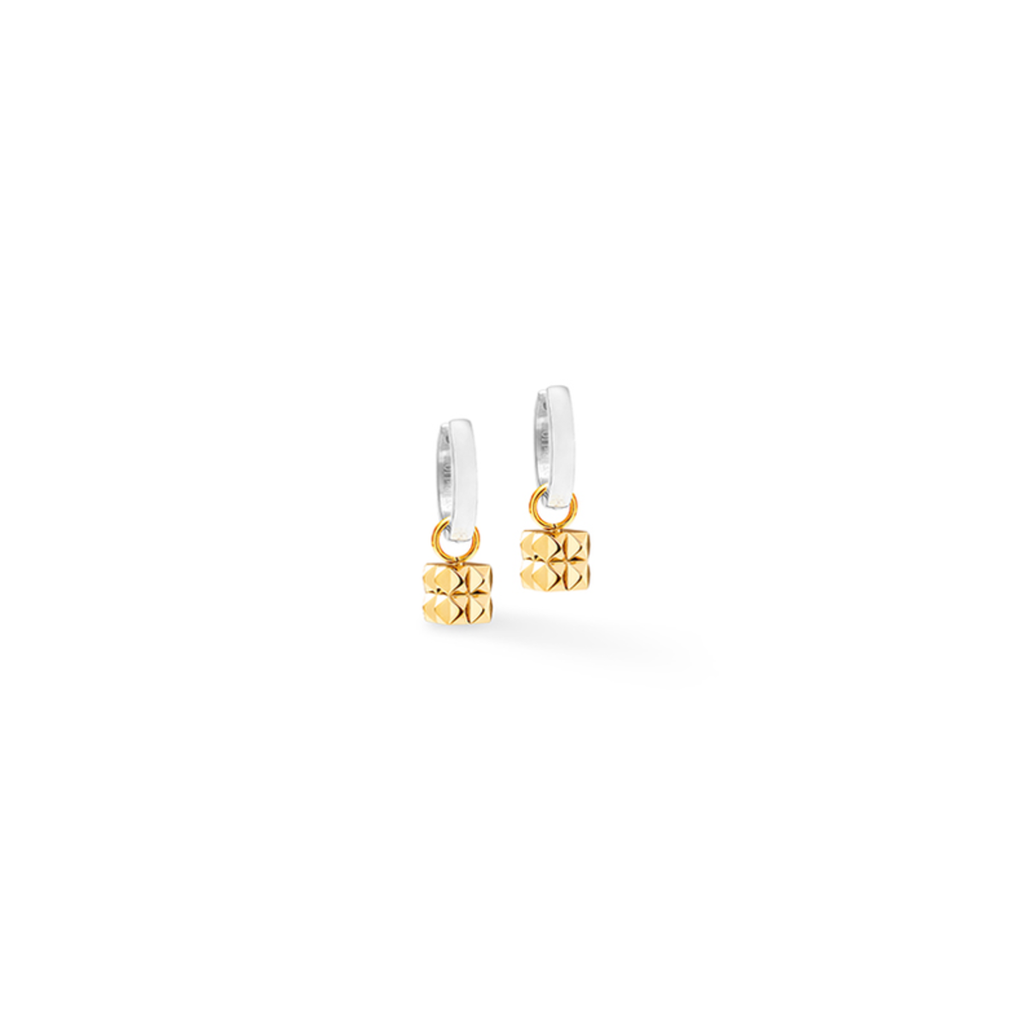 [0160-21-1716] Silber-Gold Earrings with stickpin Stain