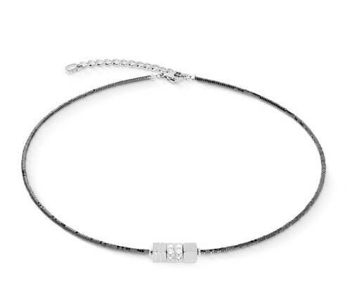 [2040-10-1224] Collar Coeur de Lion Anthrazit-Silver