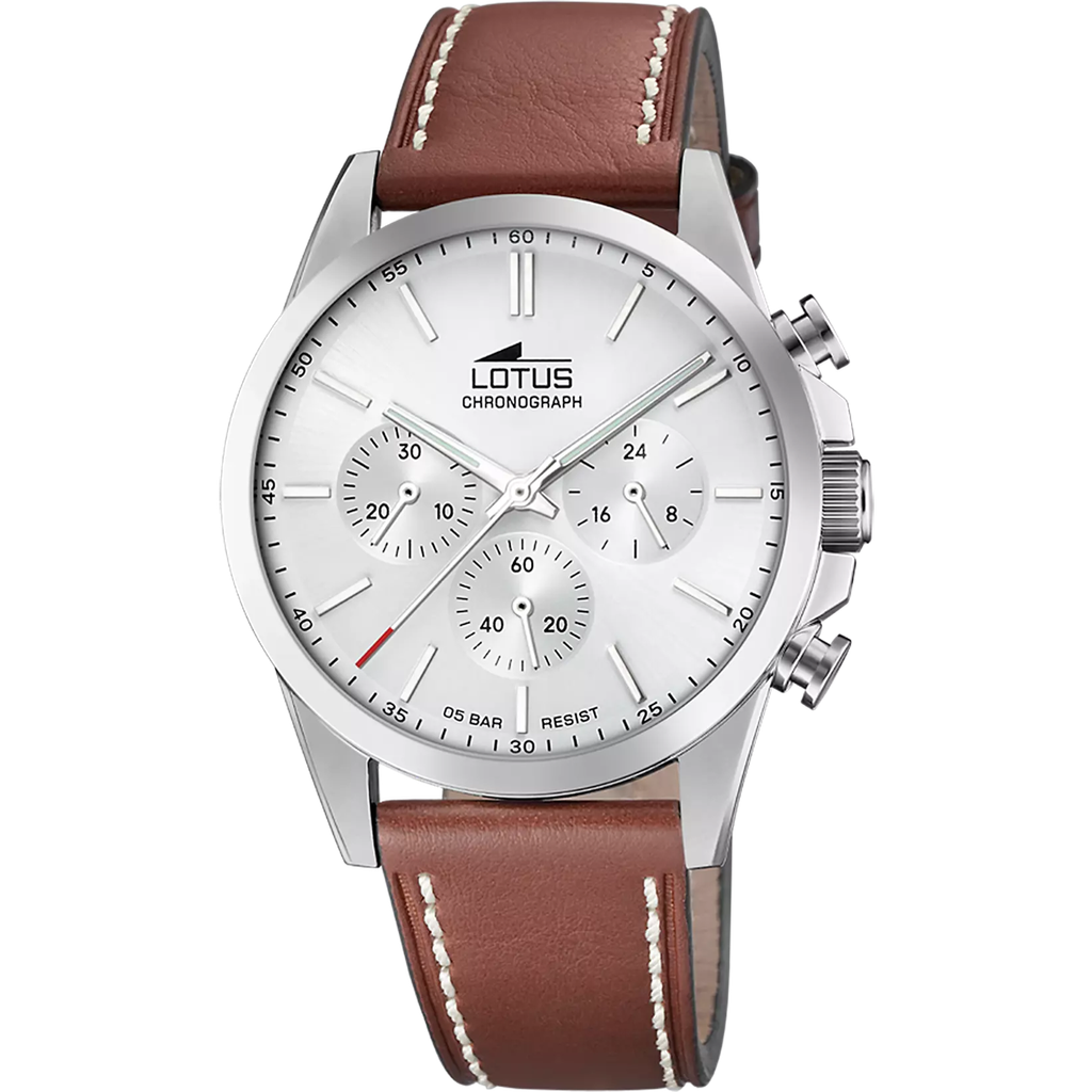 [18990/1] RELOJ LOTUS CHRONO ESFERA BLANCA HOMBRE