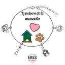 Pulsera eres lo más mascota perro cadena rodiada con cuatro colgantes plata