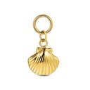 Charm de acero 316 chapado 18 kt concha waterproof 11 mm