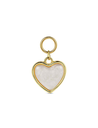 Charm de Acero 316L Chapado en Oro 18K Corazón Esmaltado con Cristal Waterproof
