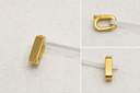 Charm de Acero 316L Chapado en Oro 18K Cierre para Collar Waterproof