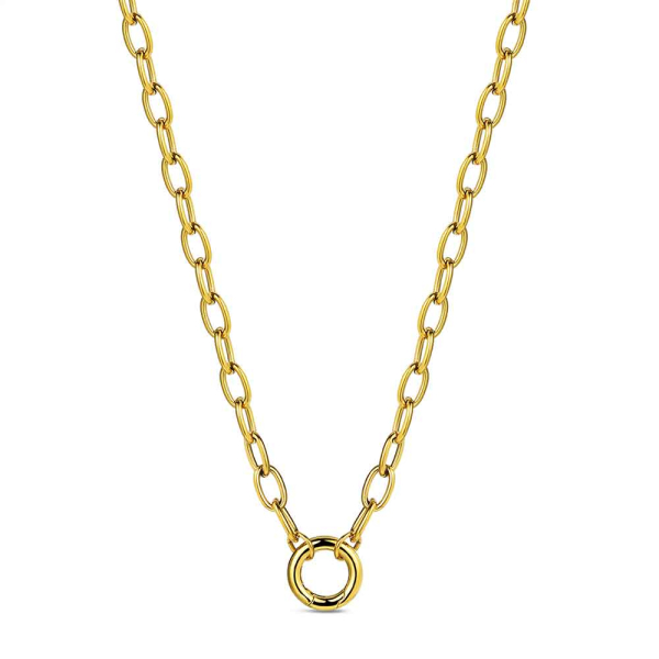 [9125659] Collar para charm de acero 316 chapado 18 kt waterproof 40 + 5 cm