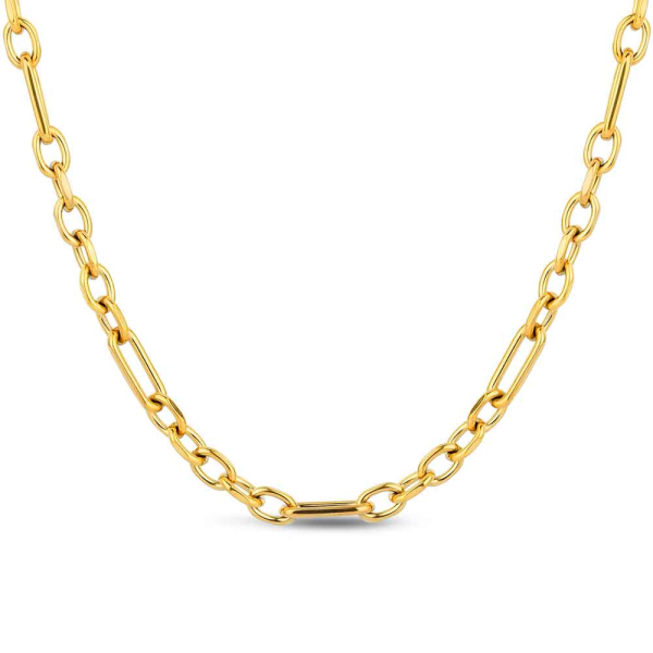 Collar de acero 316 chapado 18 kt 50 +5 cm waterproof